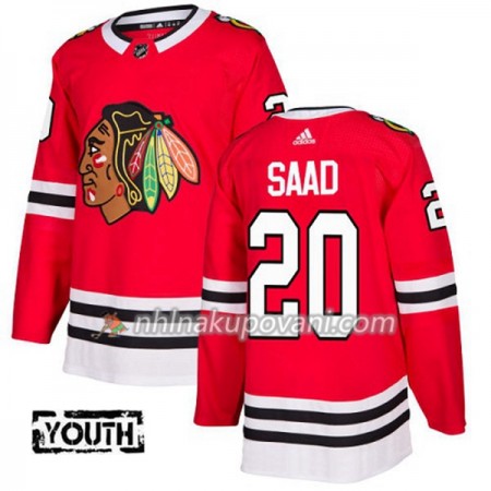 Chicago Blackhawks Dresy Brandon Saad 20 Červená 2017-2018 Adidas Authentic - Dětské